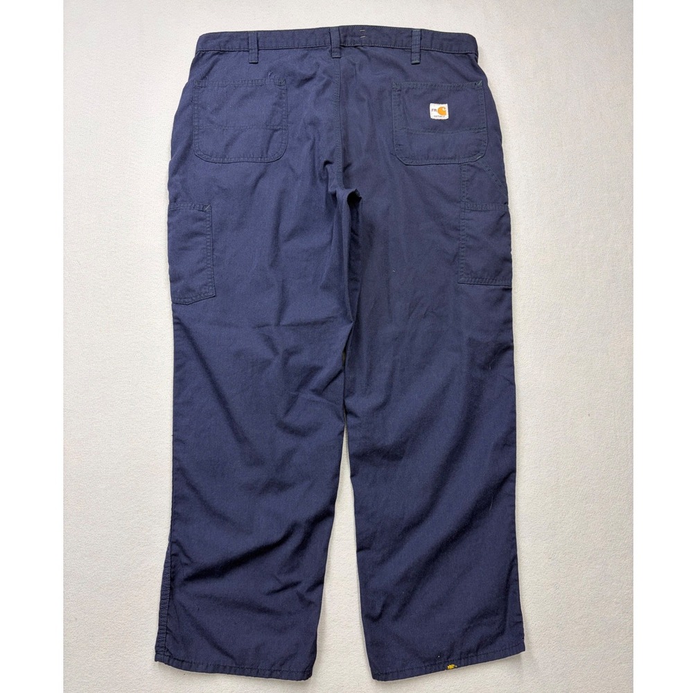 Carhartt FR Work Pants Mens 40x32 Navy Blue Flame Resistant Utility Trousers